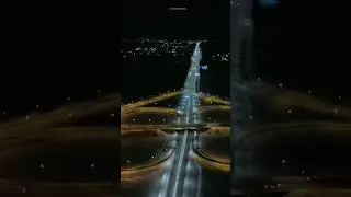 Кирилловская развязка поздним зимним вечером