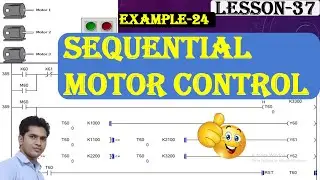7. Sequential moter control PLC Program Mitsubishi | Mitsubishi plc timer with compare instruction |