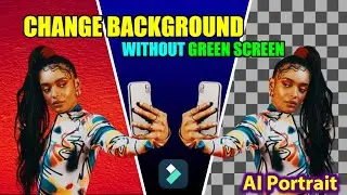 How to Remove & Change Video Background Without Green Screen in Wondershare Filmora X | AI Portrait
