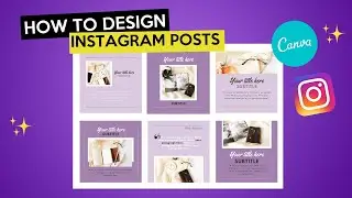 How to design Instagram posts in Canva tutorial