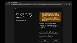 Cheesy Hire – Google Calendar API Scope Usage (userinfo.email & calendar.events)