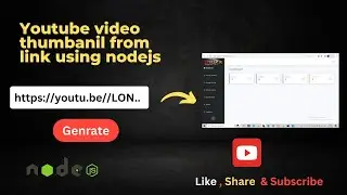 generate youtube video thumbnail from link using nodejs | youtube thumbnail from nodejs  #thumbnail