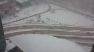 Мартовский снег в Алматы.
