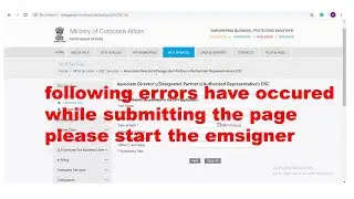 following errors have occured while submitting the page plz start the emsigner
