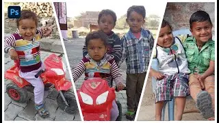 How to make Virtical Photo Collage in Photoshop | Photoshop mein virtical Collage kaise banaye