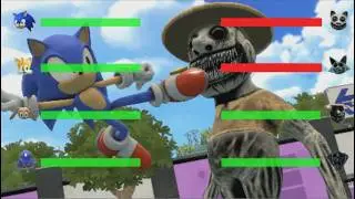 ZOONAMLY MONSTERS VS SONIC AND FRIENDS  With HEALTHBARS