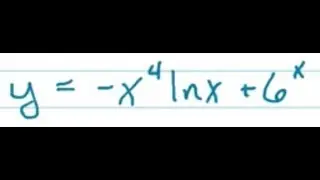 Find dy/dx if y=-x^4lnx+6^x