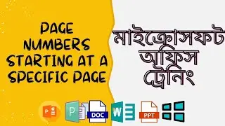 Page Numbers Starting at a Specific Page