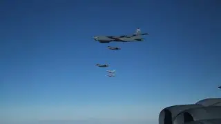 USAF B 52H Flies With NATO Allies