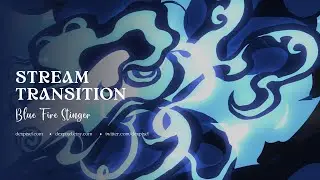 Blue Fire Stinger for Stream | Cartoon FX Animated Stream Transition for OBS & Streamlabs Vol.2