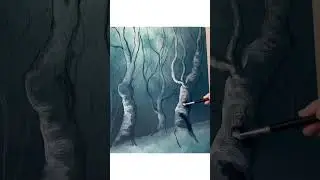 ASMR Acrylic Painting From Start To Finish 🎨 #art #acrylicpainting #painting #artist