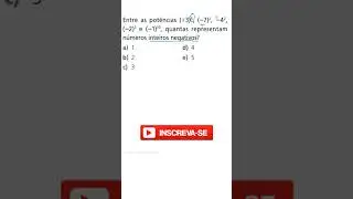 POTENCIAÇÃO DE NÚMEROS RACIONAIS #potenciacao #shorts #enem #matematica #concursospúblicos
