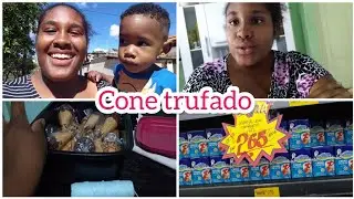 mercado com o bebê | cone trufado