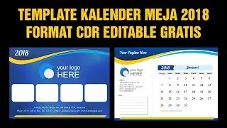 TEMPLATE KALENDER MEJA 2018 CDR EDITABLE