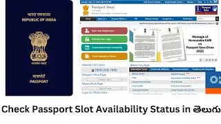 How to check Passport Slot Appointment Availability Status in Telugu|Find Passport Slot Availability