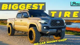 Biggest Tire with 2in Leveled Tacoma