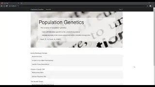 1.Population Genetics Introduction
