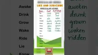 Irregular verbs #englishgrammar #verbs #shorts