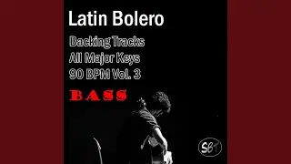Latin Bolero Bass Guitar Backing Track in Db Major, 90 BPM, Vol. 3