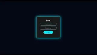 Neon Login Form Hover Effect using HTML & CSS