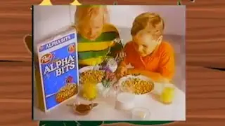 SHOCKINGLY RUDE KID - Post Alphabets Cereal commercial, 1989 Alpha-bits