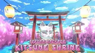 Kitsune Shrine Twitch Overlay Package | Animated Japanese Stream Graphics Pack