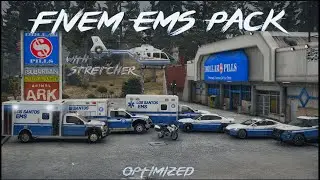 Los Santos EMS Vehicles Pack with Working Stretcher | FiveM Ready | Debadged