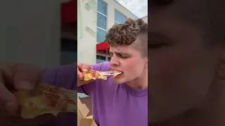 Eating McDonald’s pizza and doing a cheese pull test!