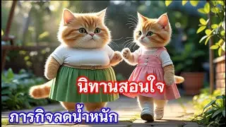 #นิทานสอนใจ แมวเหมียวกับภารกิจช่วยเพื่อนลดน้ำหนัก #ปัญญาธรรมคุณ