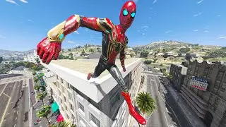 GTA 5 IRON SPIDERMAN Epic Ragdoll, Fails Ep. 13 (Ragdolls Physics)