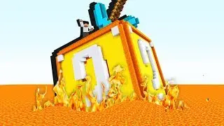 HOW TO BURN A GIANT LUCKY BLOCK? TROLLING WITH TRAPS!