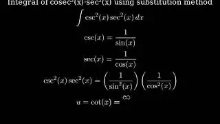 Integral of cosec^2(x)sec^2(x) (substitution)