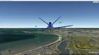 Google Earth Pro flight simulator 2025  Portland - Boston