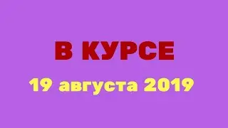 В курсе. Выпуск от 19 августа 2019