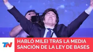 La primera reacción de Javier Milei tras la aprobación de la Ley Bases