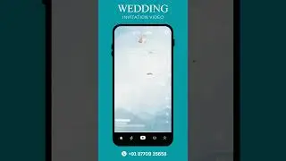 Wedding Invitation Video Blue Background 