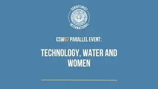 Technology, Water and Women