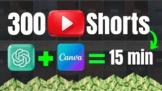 Cómo hice 300 SHORTS en solo 15 MINUTOS para un canal de YouTube Automatizado  (ChatGPT + CANVA)