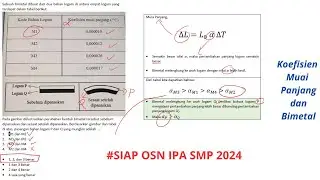 Latihan Soal OSN IPA  SMP 2024: Koefisien Muai Panjang dan Bimetal