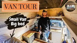 VAN TOUR | SMALL van BIG BED (smart solution to a small space)
