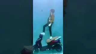 When someone gift me a scooter then how I treat it 😂 #hydroman #underwater #ebike