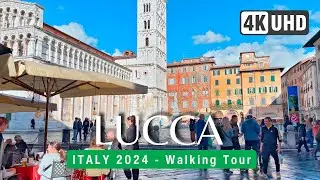 🪷LUCCA Walking Tour 4k 🇮🇹 Tuscany ITALY 2024