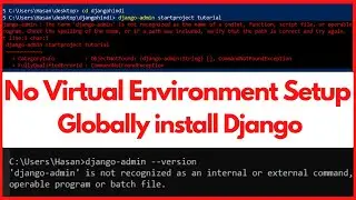 Globally Create Django Project || No Virtual Environment Setup || Globally install Django Project