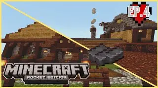 Mining Area-Sugar Cane Farm :Full Netherite Gear [MCPE Survival Series Ep.4]