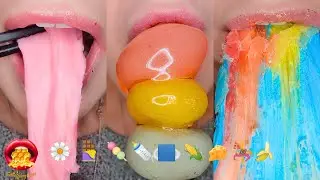 ASMR Satisfying Eating Sounds Chocolate Melted Cheese Candied Gummies 먹방