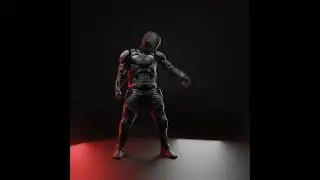 Character animation made using blender (AI generated character model)