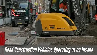 Road Construction Vehicles Operating at an Insane speed