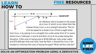 Optimization Problem: Oil Pipeline Cost [AP Calculus]
