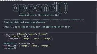 Python Refresher #5 | List and List Operations | Simple List Comprehension