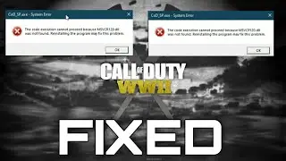 COD WWll (MSVCR120.dll) and (MSVCP120.dll) Not Found FIXED👍